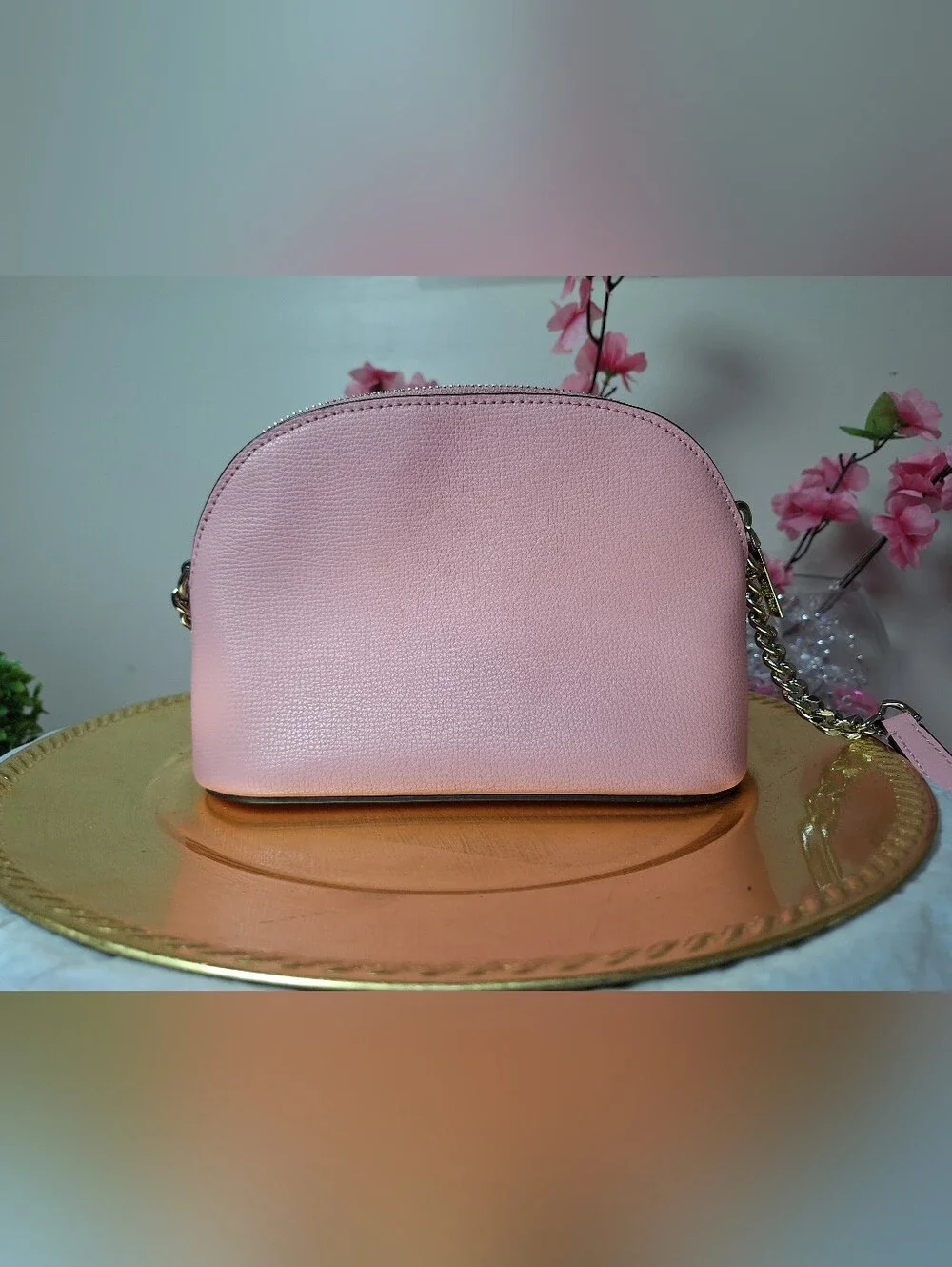 Kate Spade New York Pink Pebbled Leather Crossbody